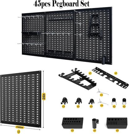 Ultrawall Peg Board Wall Organizer 4 ft. Metal Pegboard Garage Wall Pegboard - Image 2
