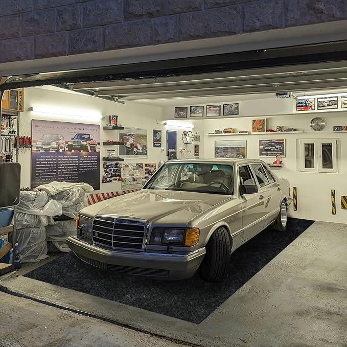 7.4'x 17' Garage Floor Mat & Oil Spill Mat, Heavy Duty Under Car Mat by Unknown