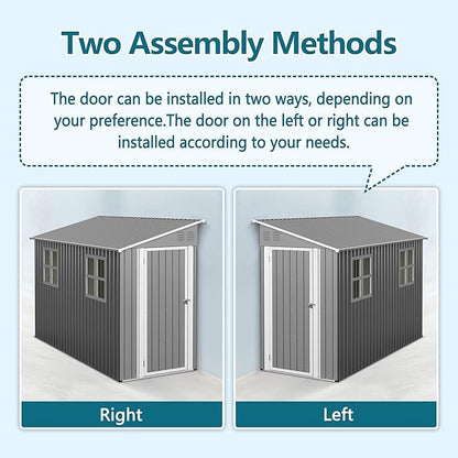4x10 Ft Outdoor Metal Shed, Heavy-Duty Storage Shed - Image 3