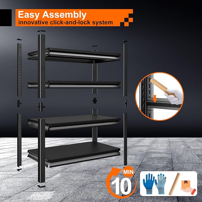 Garage Storage Shelves Heavy Duty, 48”W Garage Shelving and Storage Rack - Image 4