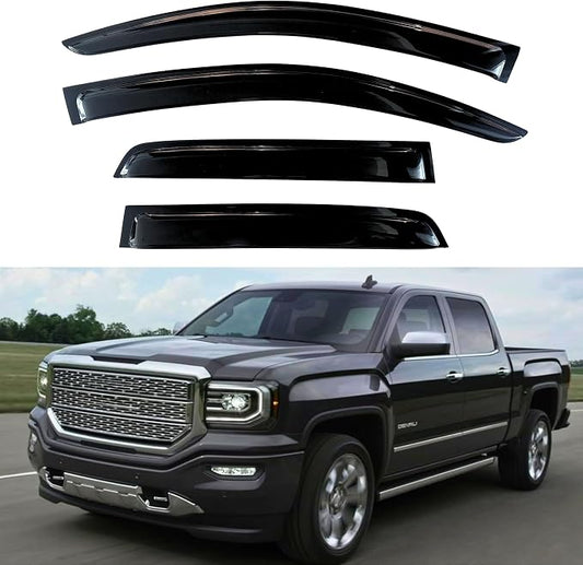 KPY Window Visor for 2014-2018 GMC Sierra & Chevrolet Chevy Silverado 1500 by KPYBizConnect