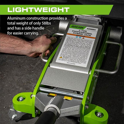 ARCAN Tools 3-Ton Hybrid Heavy Duty Aluminum and Steel Low Profile Floor Jack - Image 5