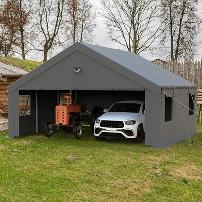 20x20 Carport Canopy, Heavy Duty Car Port, Portable Car Ports Garage - Image 8