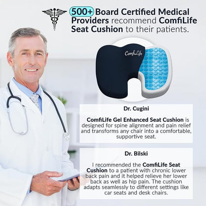 ComfiLife Gel Enhanced Seat Cushion – Office Chair Cushion – Non-Slip Gel & - Image 3