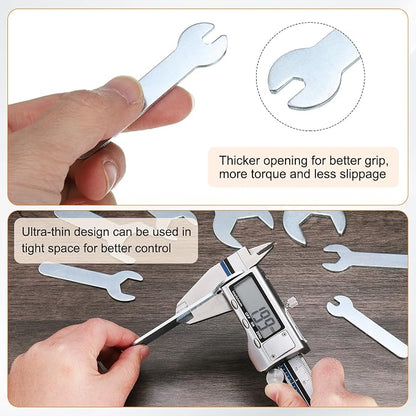 HARFINGTON 10pcs Small Wrench 4x66x1.5mm Metric U-Shaped Single Open Ended - Image 5