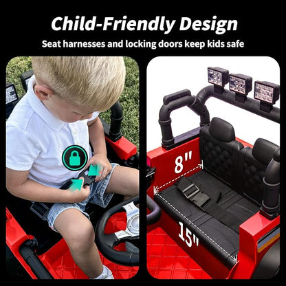4WD Kids Ride on Car Truck, 12V 7Ah Kids Electric Vehicles Car Ride on Toy - Image 6