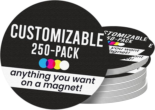 Magnet Me Up Customizable 30 Mil Round Magnet- 5”, 250 PK Weatherproof Car by MagnetMeUp