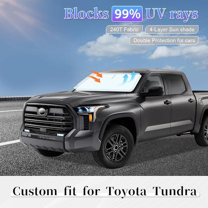 Sun Shade Sunshade for Toyota Tundra 2022-2024 2025 2026 Windshield Cover - Image 2