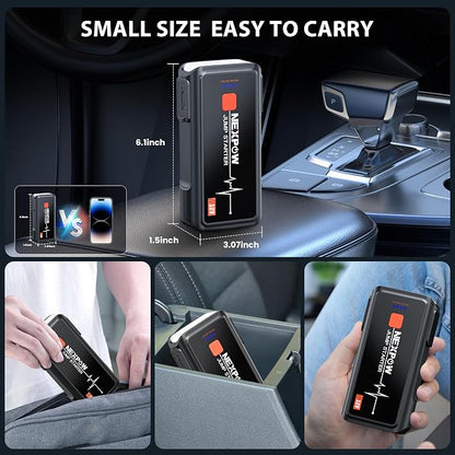 Car Jump Starter 3000A, NEXPOW 12V Battery Jumper Start Pack Kit - Image 5