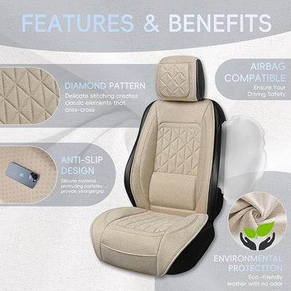 BABYBLU Linen Car Seat Cover for Cars - Image 2