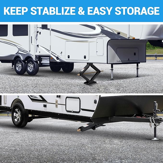 24" Car Scissor Jack, Support 7500lb Load Capacity Leveling Stabilizer - Image 5