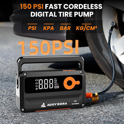 Car Battery Jump Starter with Air Compressor 6000A 150PSI Portable Car Battery - Image 3