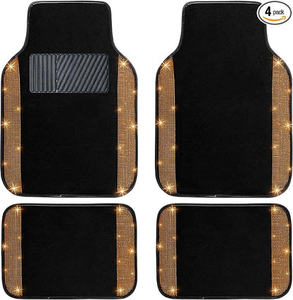 NBTEPEM Bling Car Floor Mats Full Set, Universal Fit Most Cars by NBTEPEM