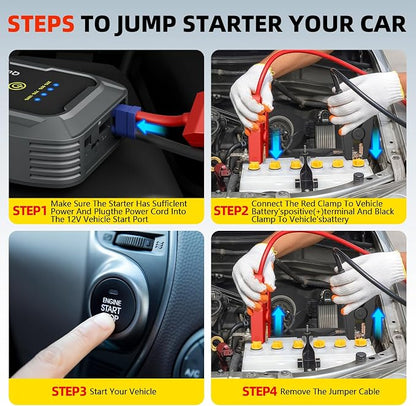 2025 Upgraded for A5 Car Jump Starter 3000A, Jump Starter Battery Pack for Up - Image 8