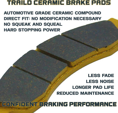 Extra Thick Ceramic Brake Pad Set fits Kawasaki KRX/KRX4 1000 2020-2025 Front & - Image 4
