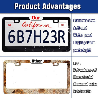 Peace and Love License Plate Frame Peace Symbol License Plate Holders Funny - Image 4