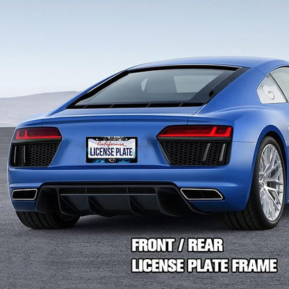 Personalized License Plate Frame Wolf Howling Stainless Steel Accessory Night - Image 7