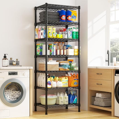 REIBII 7-Tier Metal Shelving Unit, 71’’H x 18’’W x 18’’D, 1176 LBS Weight - Image 4