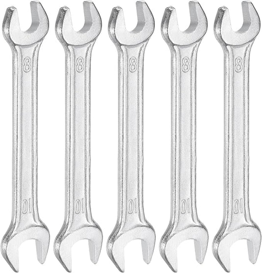HARFINGTON 5pcs Double Open End Wrench 8mm x 10mm Metric 15 Degree Offset Angle by HARFINGTON