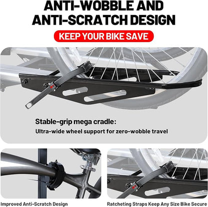 200 lbs. Hitch Mount Bike Rack, fits Cars, Trailers - Image 4