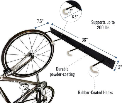 StoreYourBoard BLAT 8 Bike Wall Storage Rack, Holds 2-8 Bicycles, Garage Wall - Image 5