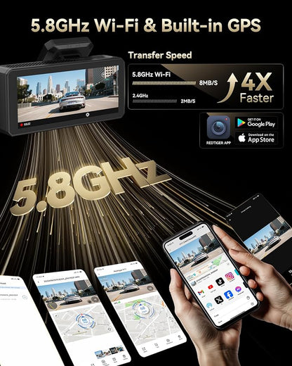 REDTIGER F77 4K+4K Dash Cam Front and Rear, Dual STARVIS 2 IMX678 HDR, Built-in - Image 6
