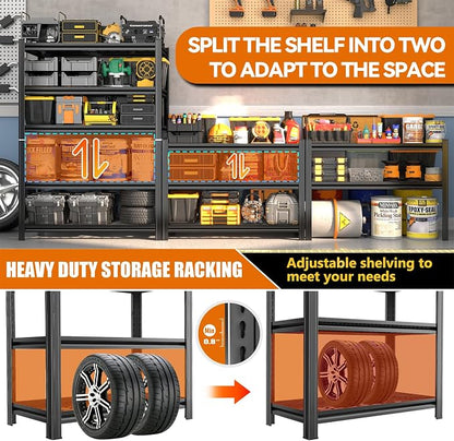 72''H Garage Shelving 3000LBS Capacity Heavy Duty Garage Storage Shelves - Image 6