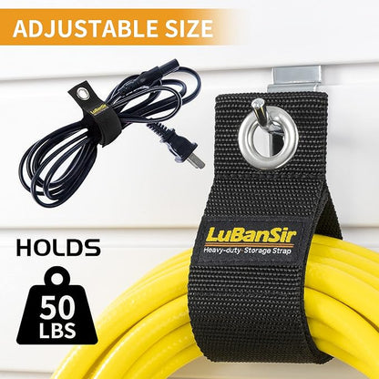 LuBanSir 9 Pack Extension Cord Holder, 17-Inch Extension Cord Storage Strap - Image 2