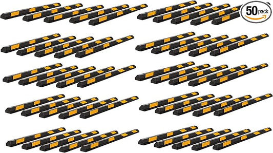 ZONETECH Large Heavy Duty Rubber Parking Curb – 72” Premium Quality Auto Garage by ZONETECH