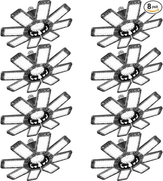Garage Light 8 Pack - 240W 24000LM 6500K Garage Lights Ceiling LED by Unknown