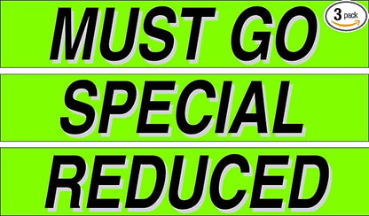 Ez-line Vinyl Windshield Stickers 3 Dozen 15 Inch Chartreuse Slogan Dealership by CarBowz