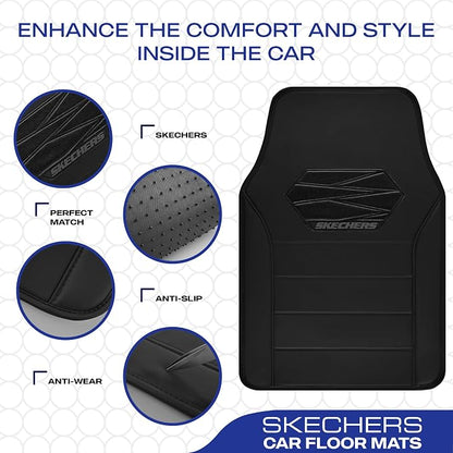 Skechers Memory Foam Car Mats, Leather Piping - Image 4