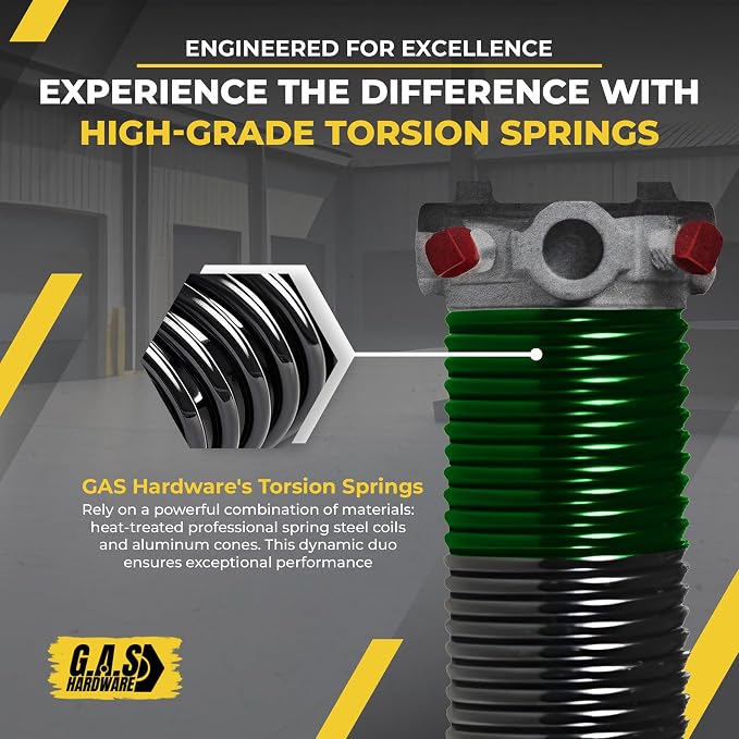 Garage Door Torsion Springs 243x2x32 Includes 1” Steel Bearing, and Winding Bars - Image 6