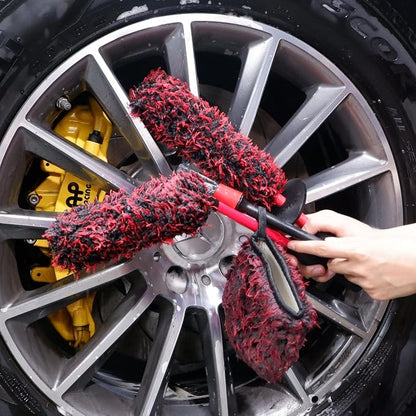 Metal Free Microfiber Wheel Brush Kit- Microfiber Angled Wheel Brush, Long - Image 2