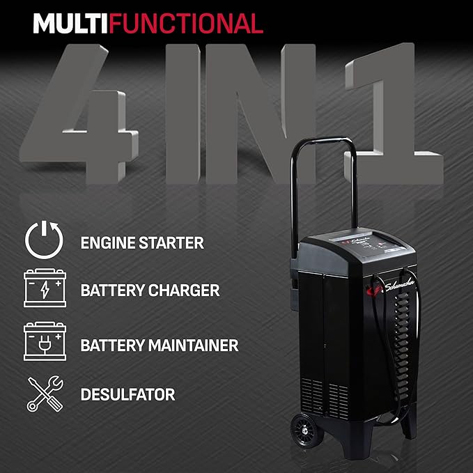 Schumacher Electric 4-in-1 Wheeled Battery Charger, Maintainer, and Engine - Image 2