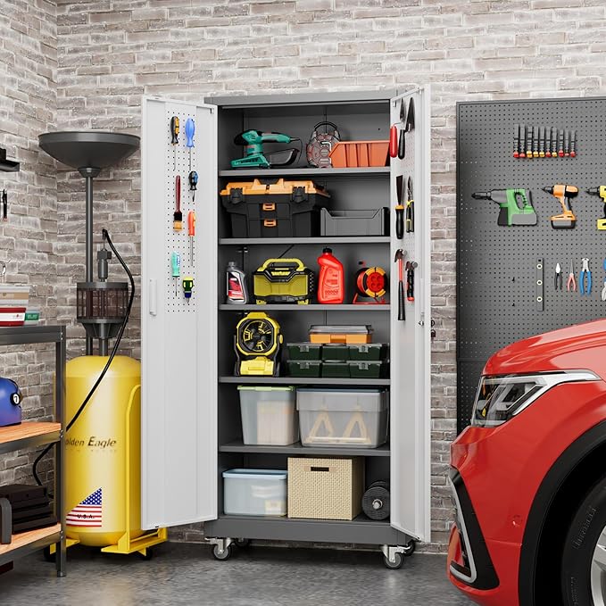 71" H×32" W×16" D Garage Storage Cabinet - Image 2