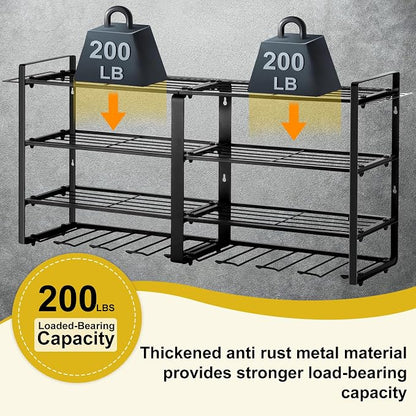 Metal Power Tool Organizer, Space-Saving Wall-Mounted Power Tool Rack, Holds 8 - Image 6