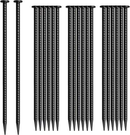 16 Inch Rebar Stakes 20 Pack Heavy Duty Ground Anchors 1/2 Inch Diameter by MSWY