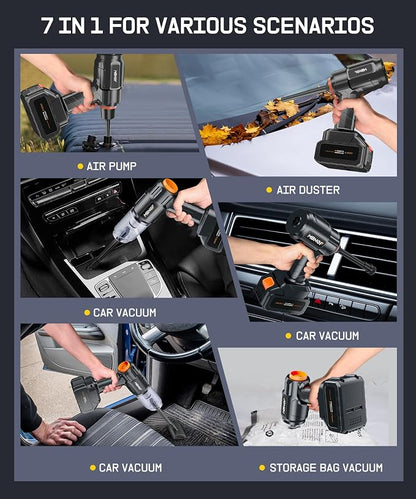 Car Vacuum Portable Cordless, High Power Suction & Blower, Wireless Handheld - Image 6