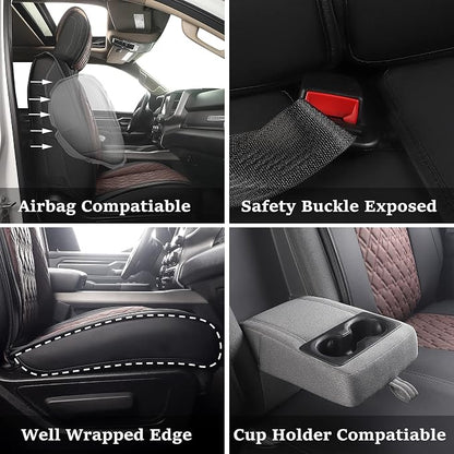 JOJOBAY Car Seat Covers for Dodge Ram Full Set, Fit Ram 2009-2025 - Image 4