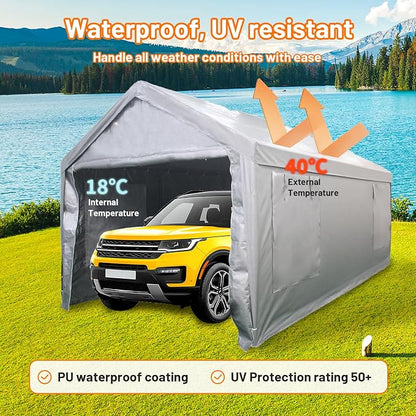 Auraway Carport 12'x20' All-Season Portable Garage Carport, Heavy-Duty - Image 4