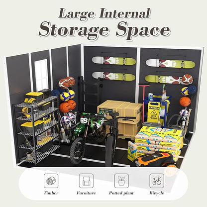 MyVoice 8x8 FT Outdoor Resin Storage Shed - Image 3