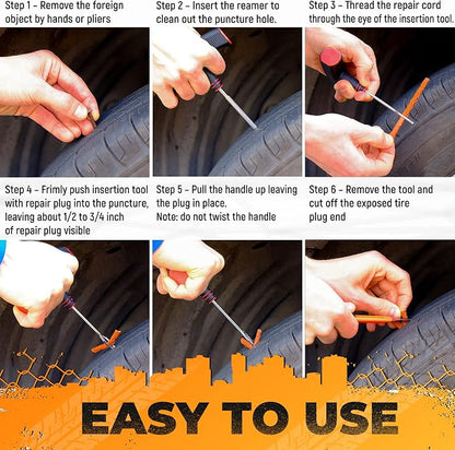 Vehiclex Tire Repair Kit for Plug and Patch - Image 4