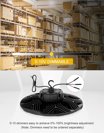 UFO LED High Bay Light, 150W/100W/80W Adjustable, 3000K/4000K/5000K, UL & DLC - Image 6