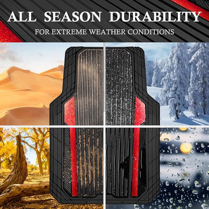 CAR PASS Heavy Duty Rubber Car Mats Metallic S~L Size, Aluminum Film All - Image 3