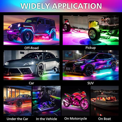 Underglow LED Lights for Cars 180 LEDs RGBI Neon Accent Strip Lights - Image 6