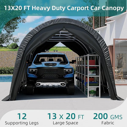 EROMMY Carport 13 x 20 FT Heavy Duty, Portable Garage - Image 7