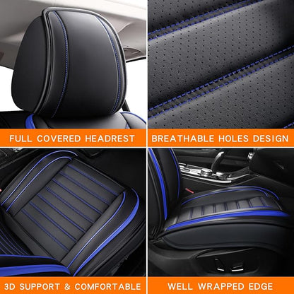 Car Seat Covers Full Set, Universal Faux Leather Car Seat Covers, Waterproof - Image 4