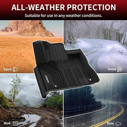 LASFIT Floor Mats for Toyota Tundra 2014-2021 CrewMax Cab, All Weather Custom - Image 7