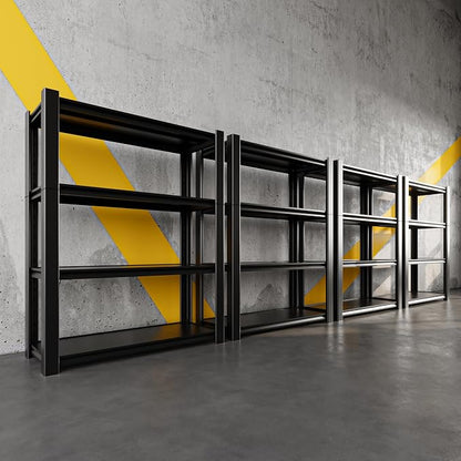 60" H x 40" W x 20" D 4-Tier Heavy Duty Garage Shelving Unit, 2000 LBS Capacity by Nexvrtau